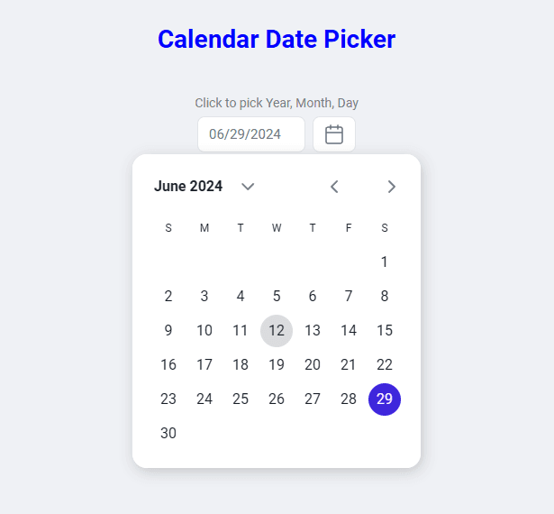 Date Picker Widget